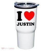 I Love Justin Tumbler thumb 0