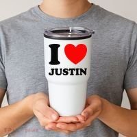 I Love Justin Tumbler thumb 2