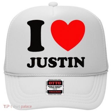 I Love Justin Hat