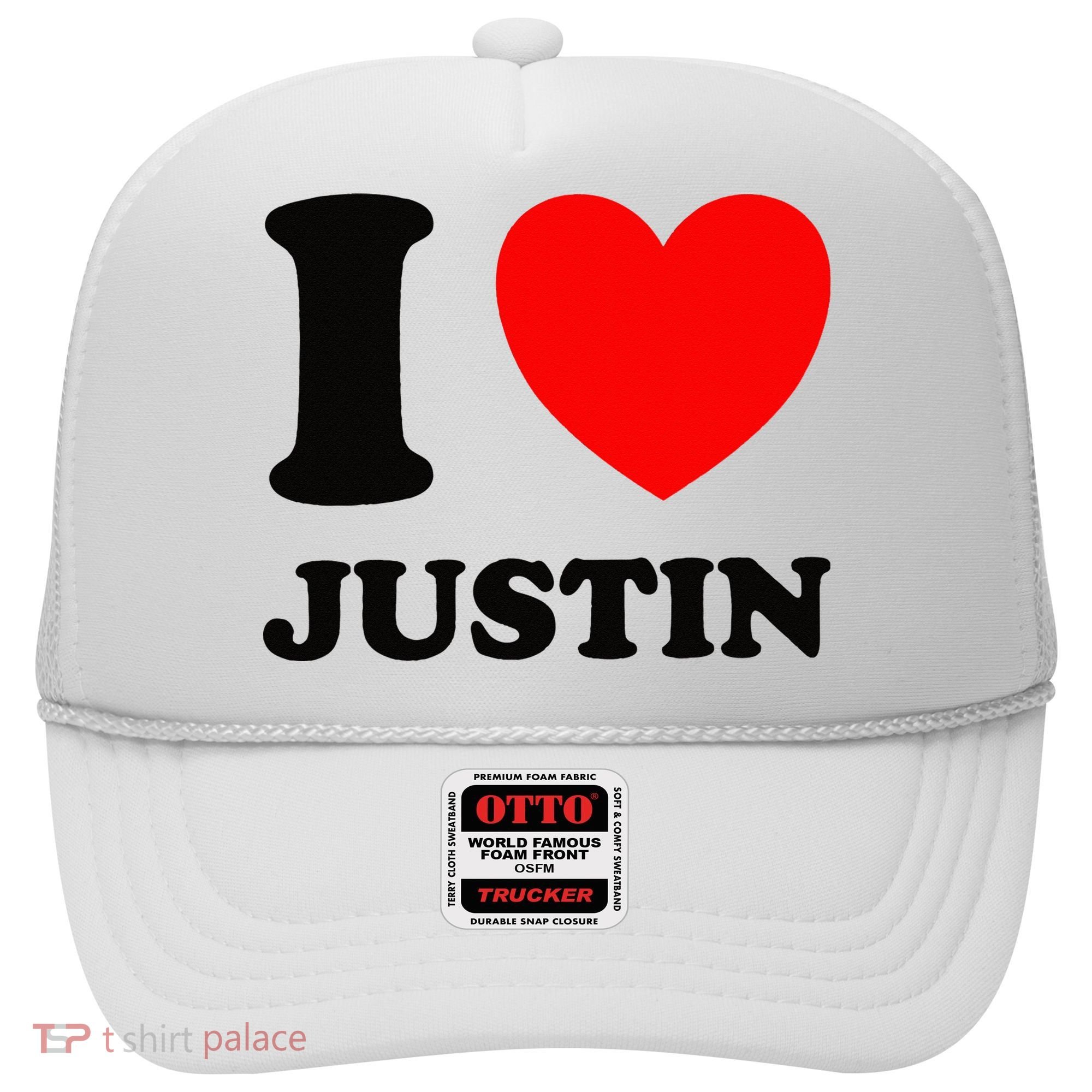 I Love Justin Hat