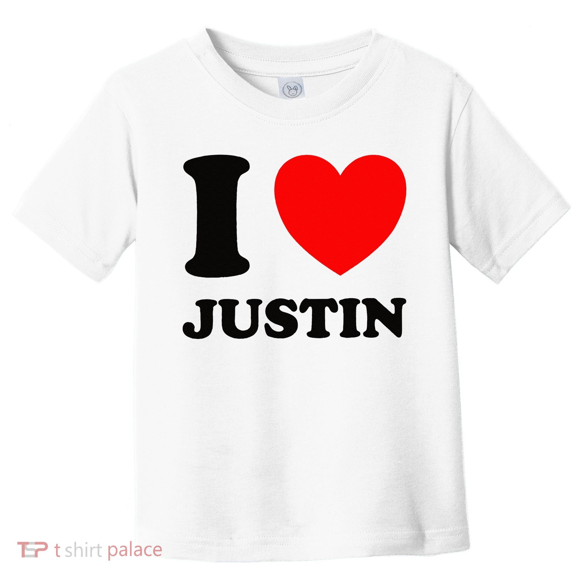 I Love Justin Toddler T-Shirt