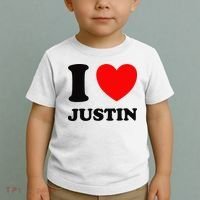 I Love Justin Toddler T-Shirt thumb 2