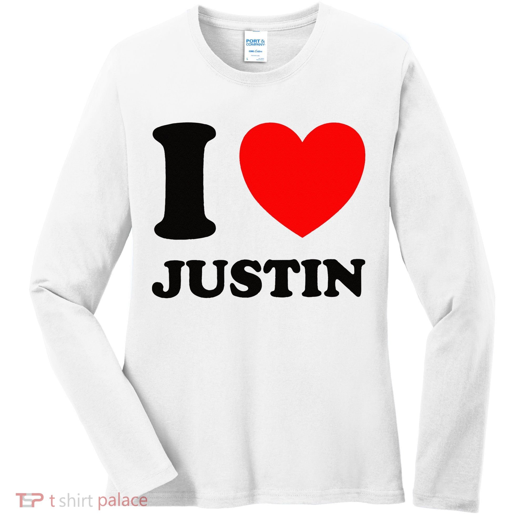 I Love Justin Women's Long Sleeve Shirt