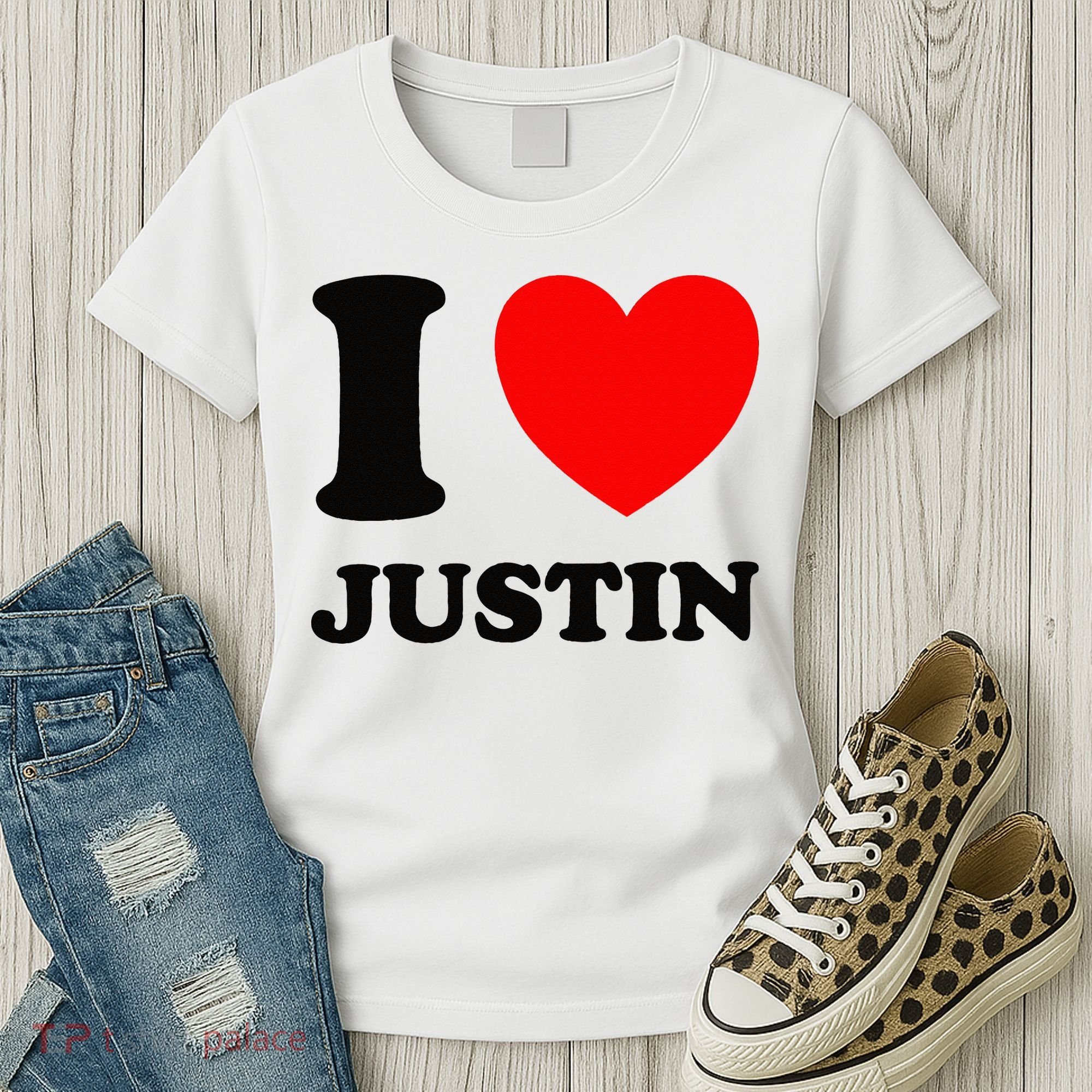 I Love Justin Women's T-Shirt