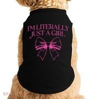IM Literally Just A Girl Coquette Bow Doggie Tank thumb 0
