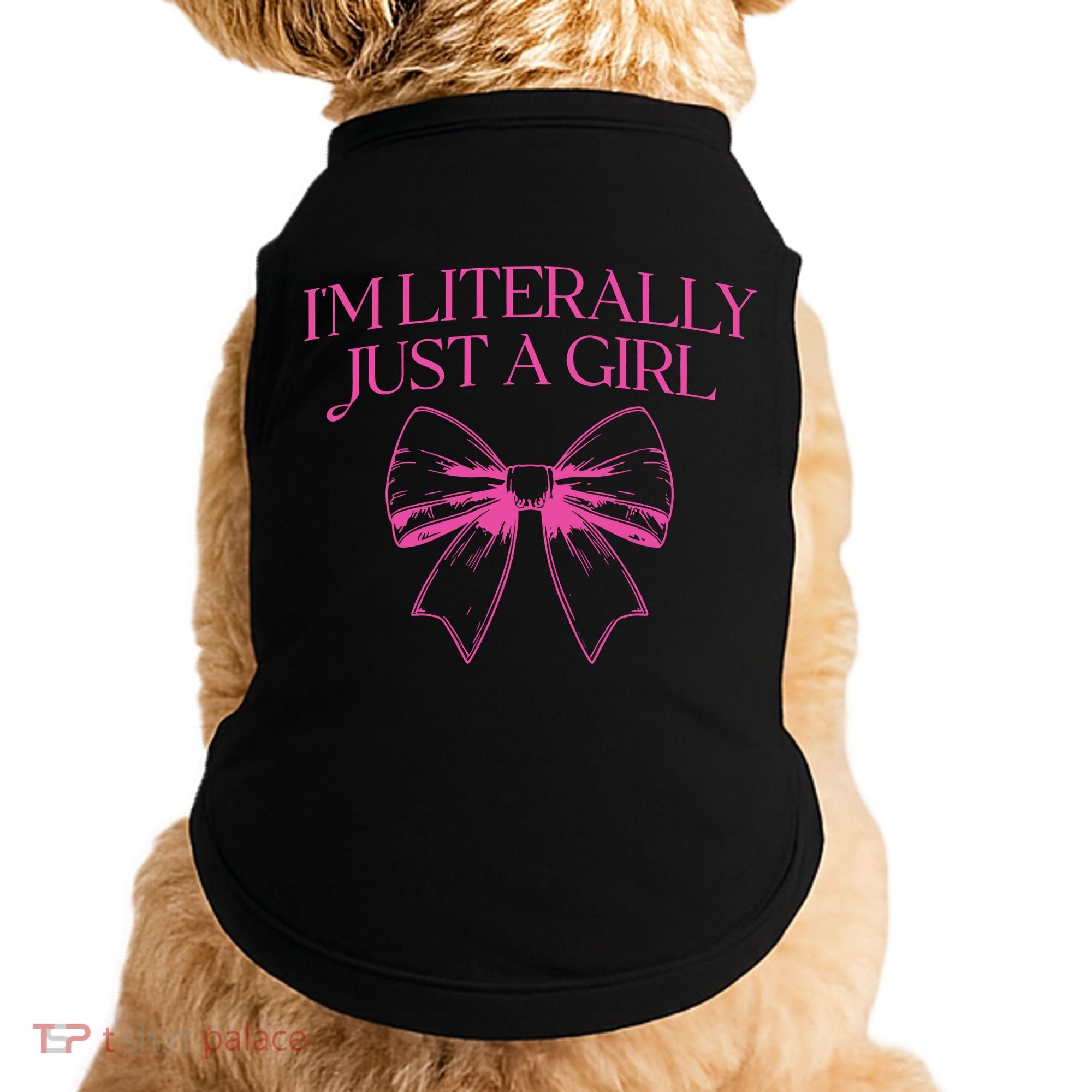 IM Literally Just A Girl Coquette Bow Doggie Tank