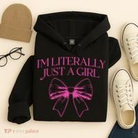 IM Literally Just A Girl Coquette Bow Hoodie thumb 4