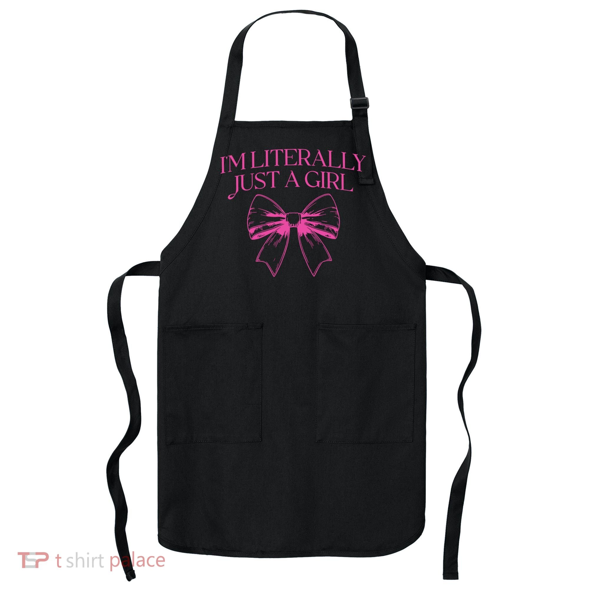 IM Literally Just A Girl Coquette Bow Apron