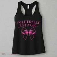 IM Literally Just A Girl Coquette Bow Women's Tank Top thumb 3