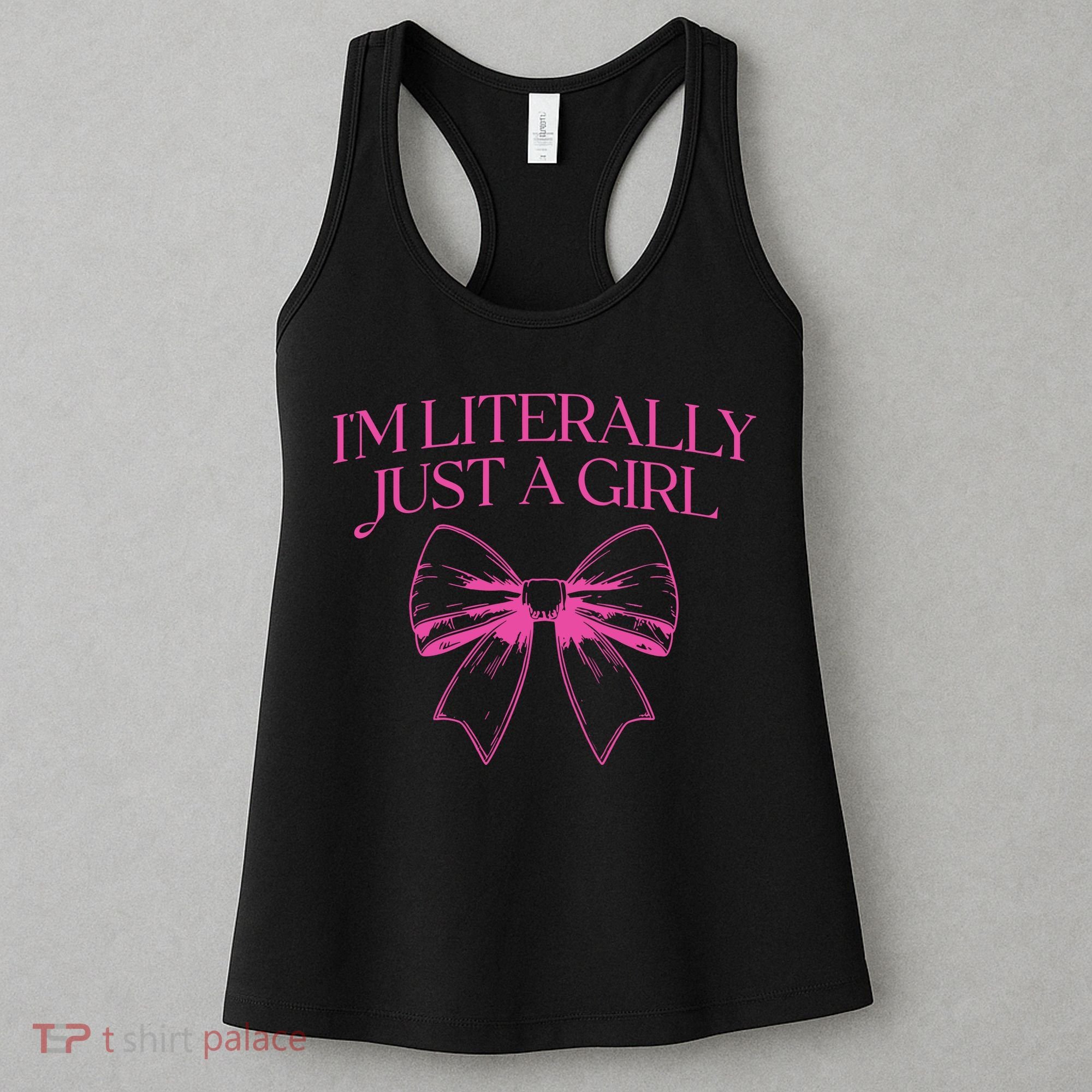IM Literally Just A Girl Coquette Bow Women's Tank Top