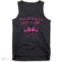 IM Literally Just A Girl Coquette Bow Tank Top thumb 0