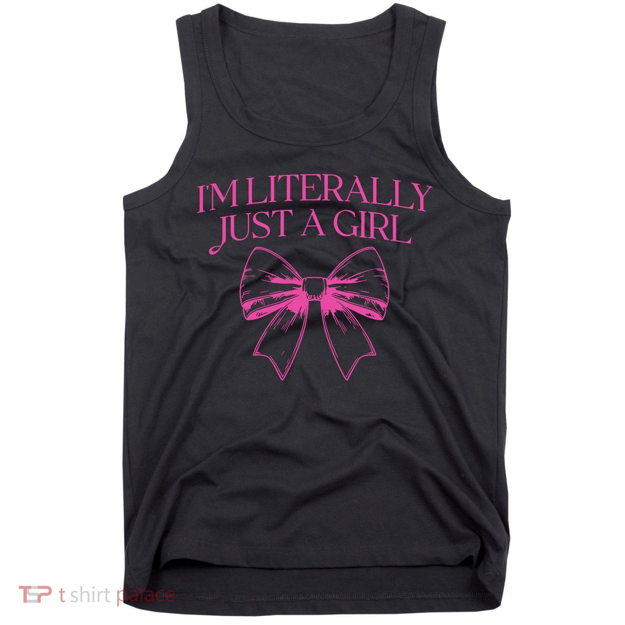 IM Literally Just A Girl Coquette Bow Tank Top