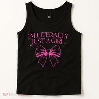 IM Literally Just A Girl Coquette Bow Tank Top thumb 2