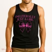 IM Literally Just A Girl Coquette Bow Tank Top thumb 3