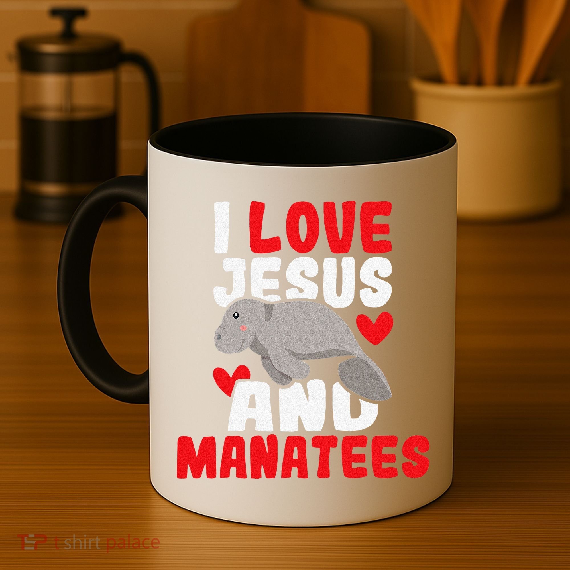 I Love Jesus And Manatees Animal Lover Zookeeper Zoologist Coffee Mug