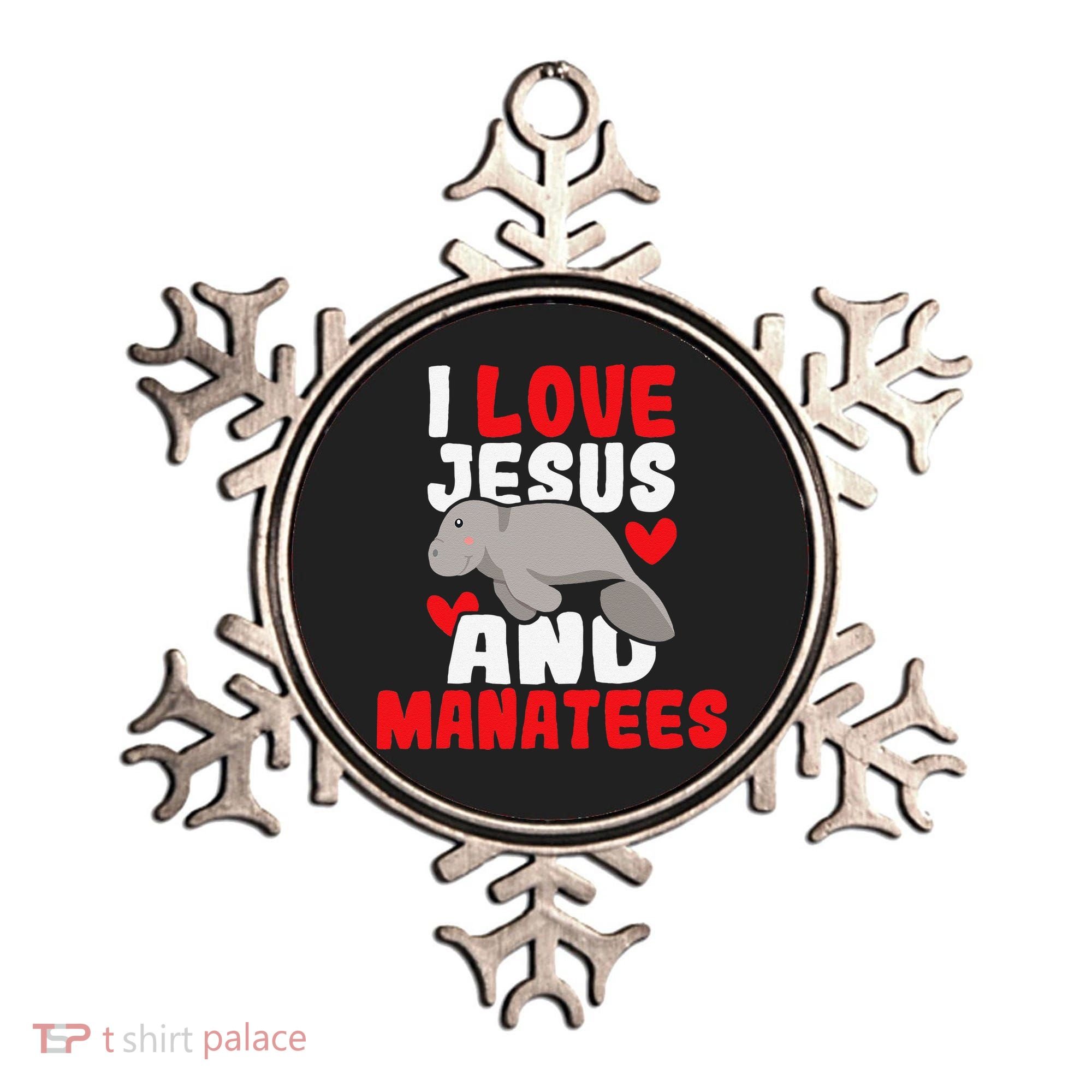 I Love Jesus And Manatees Animal Lover Zookeeper Zoologist Ornament