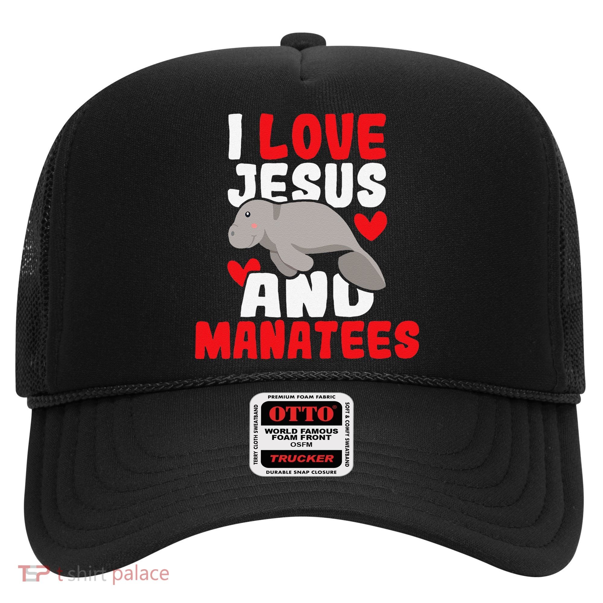 I Love Jesus And Manatees Animal Lover Zookeeper Zoologist Hat