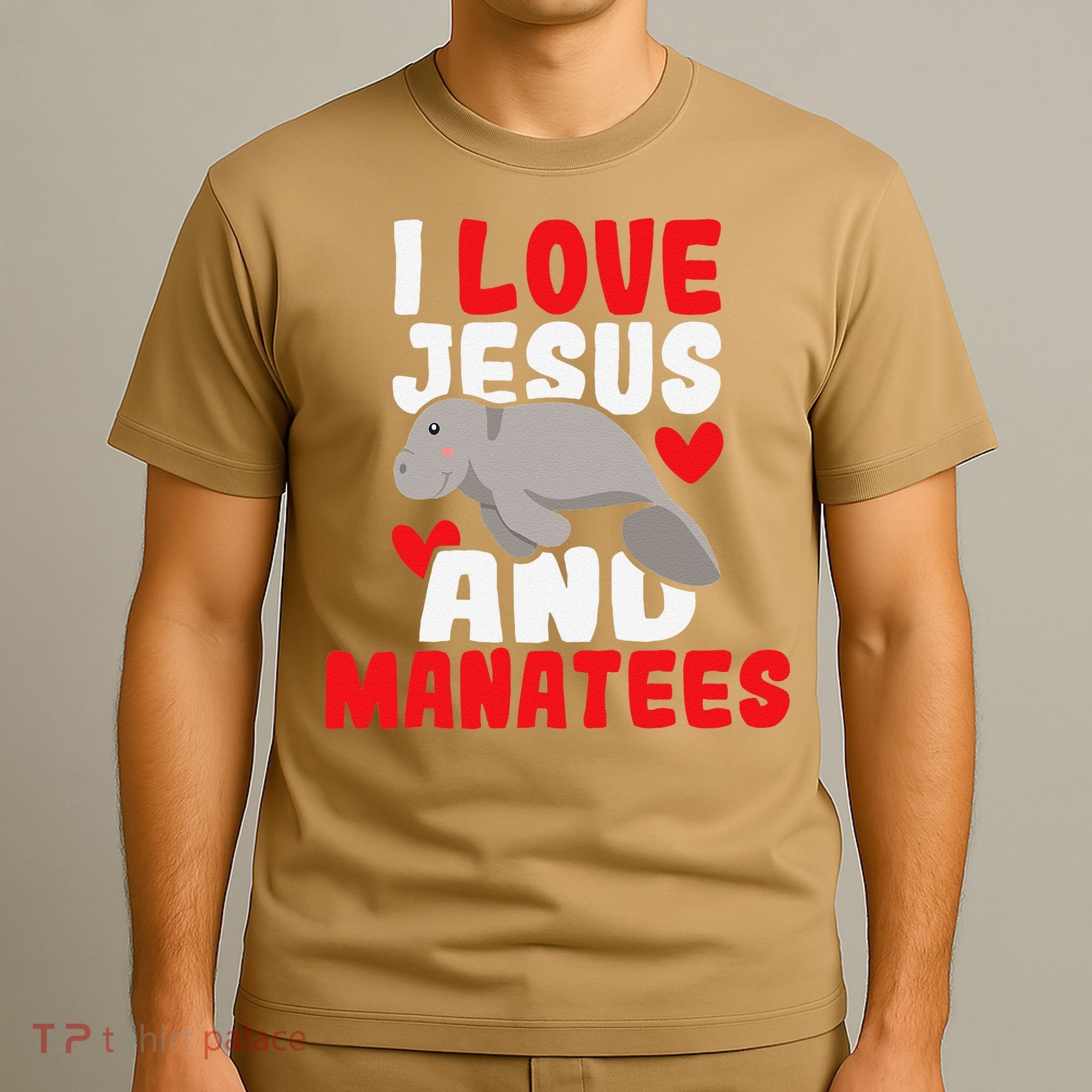 I Love Jesus And Manatees Animal Lover Zookeeper Zoologist T-Shirt