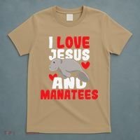 I Love Jesus And Manatees Animal Lover Zookeeper Zoologist T-Shirt thumb 5