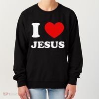 I Love Jesus I Heart Jesus Funny Jesus Women's Sweatshirt thumb 0