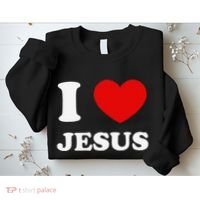 I Love Jesus I Heart Jesus Funny Jesus Sweatshirt thumb 2