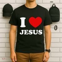 I Love Jesus I Heart Jesus Funny Jesus T-Shirt thumb 6
