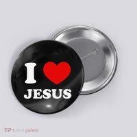 I Love Jesus I Heart Jesus Funny Jesus Button thumb 0