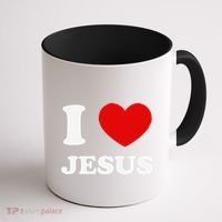 I Love Jesus I Heart Jesus Funny Jesus Coffee Mug thumb 1