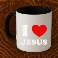 I Love Jesus I Heart Jesus Funny Jesus Coffee Mug thumb 2