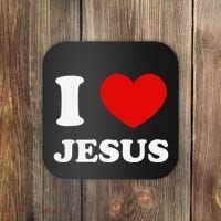 I Love Jesus I Heart Jesus Funny Jesus Coaster thumb 0