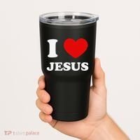 I Love Jesus I Heart Jesus Funny Jesus Tumbler thumb 2