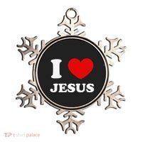 I Love Jesus I Heart Jesus Funny Jesus Ornament thumb 0