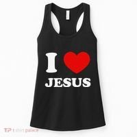 I Love Jesus I Heart Jesus Funny Jesus Women's Tank Top thumb 0