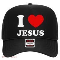 I Love Jesus I Heart Jesus Funny Jesus Hat thumb 0