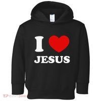 I Love Jesus I Heart Jesus Funny Jesus Toddler Hoodie thumb 0
