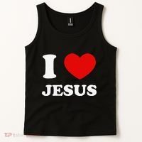 I Love Jesus I Heart Jesus Funny Jesus Tank Top thumb 2