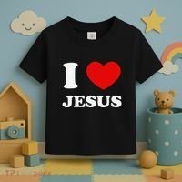 I Love Jesus I Heart Jesus Funny Jesus Toddler T-Shirt thumb 3