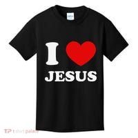I Love Jesus I Heart Jesus Funny Jesus Kids T-Shirt thumb 0