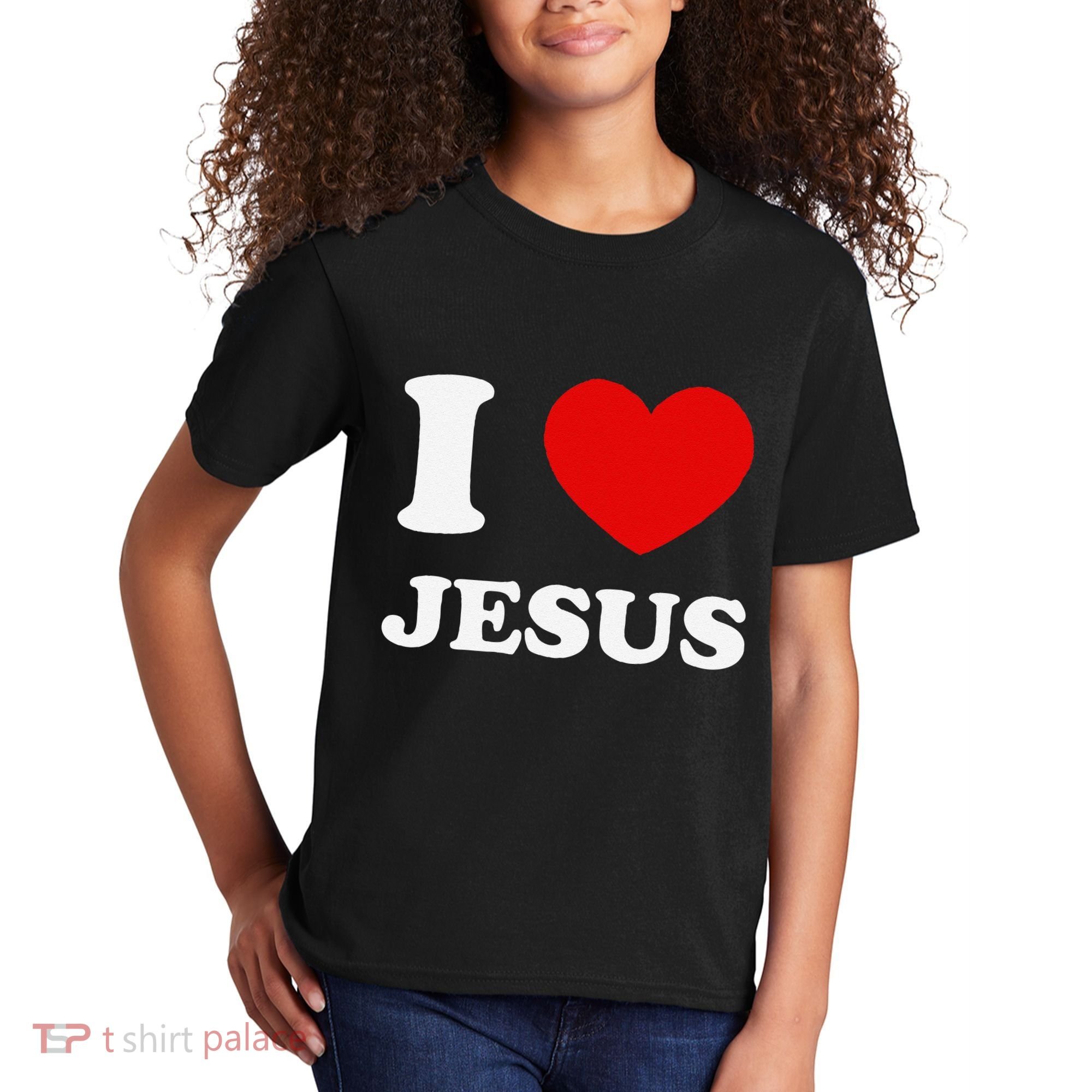 I Love Jesus I Heart Jesus Funny Jesus Kids T-Shirt