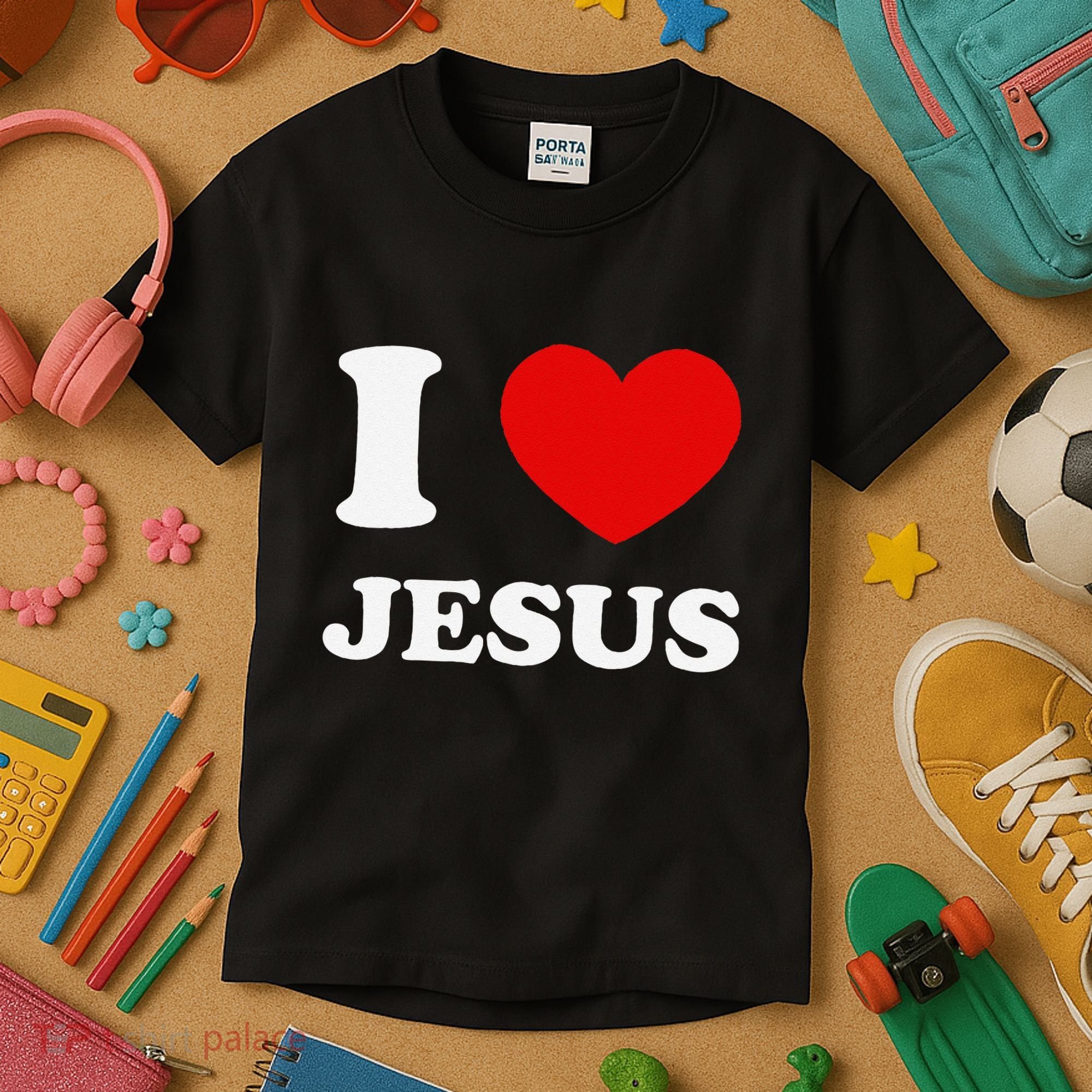 I Love Jesus I Heart Jesus Funny Jesus Kids T-Shirt