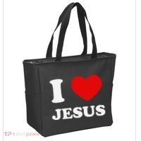 I Love Jesus I Heart Jesus Funny Jesus Tote Bag thumb 2