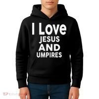 I Love Jesus And UMPIRES For UMPIRE Kids Hoodie thumb 4