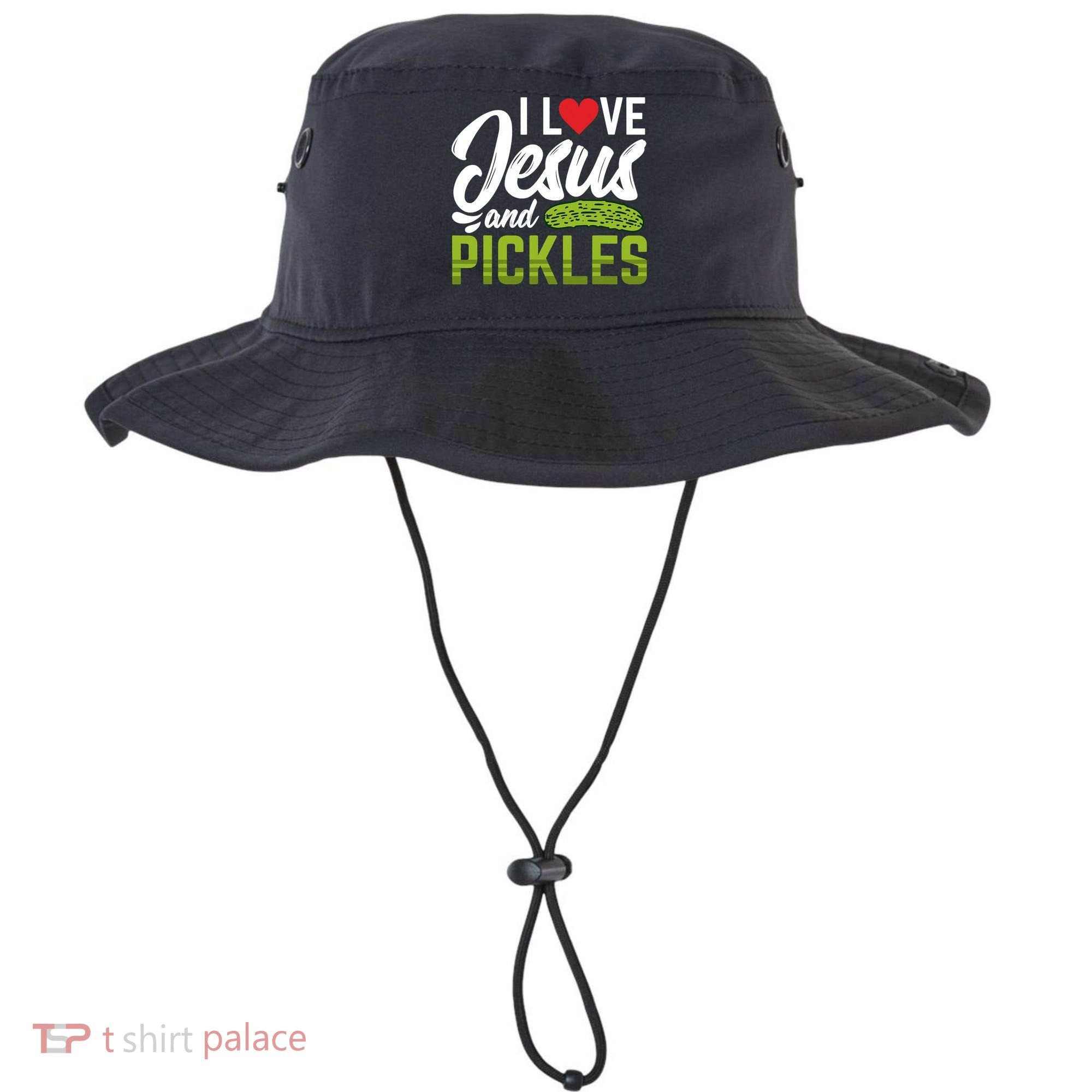 I Love Jesus And Pickles Funny Christian Bucket Hat