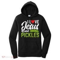 I Love Jesus And Pickles Funny Christian Women's Hoodie thumb 0