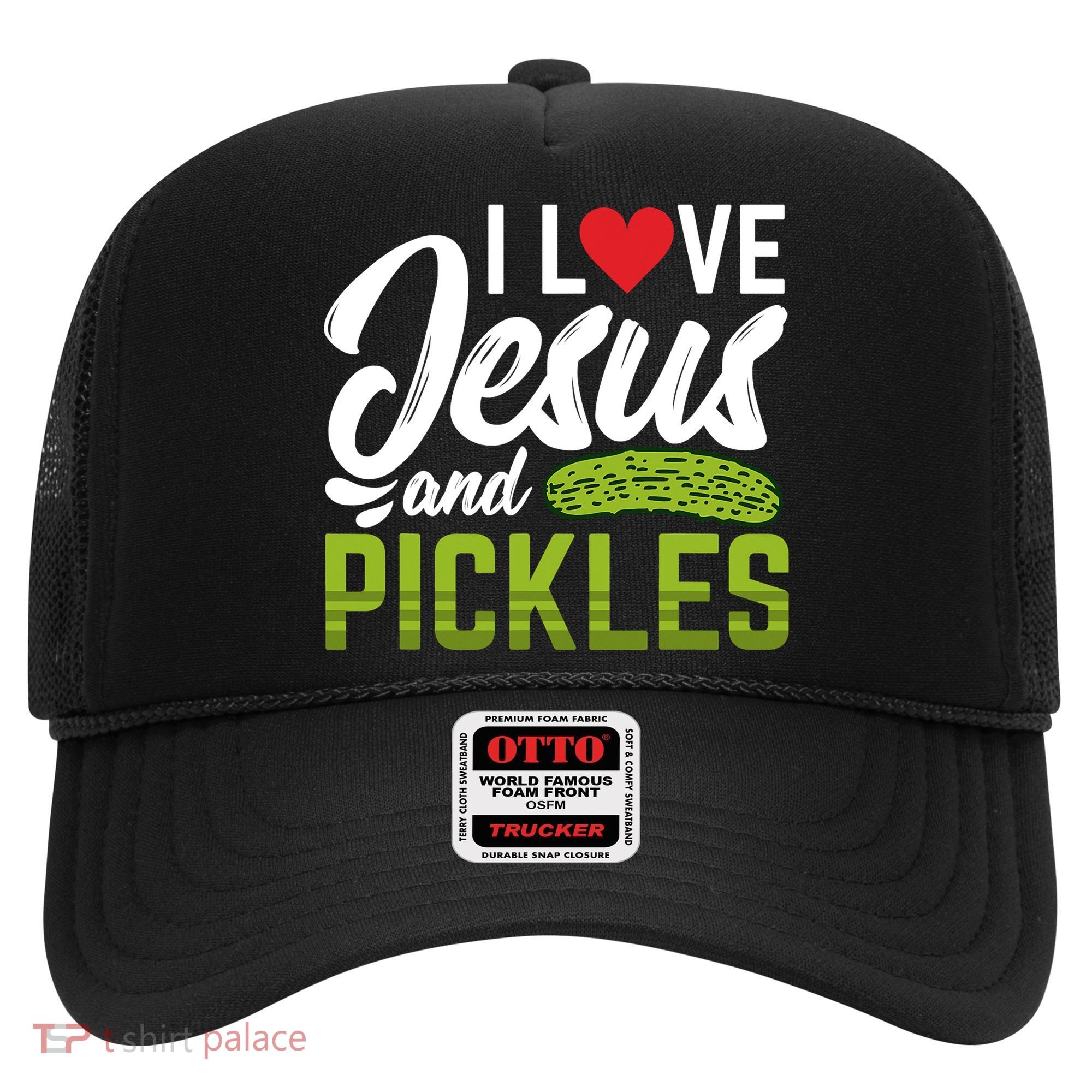 I Love Jesus And Pickles Funny Christian Hat