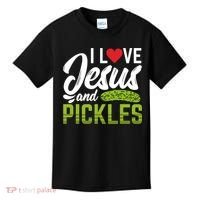 I Love Jesus And Pickles Funny Christian Kids T-Shirt thumb 0