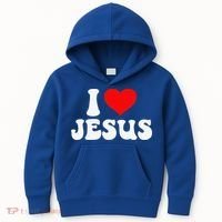 I Love Jesus Bible Christ Kids Hoodie thumb 0