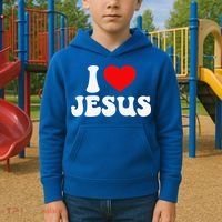 I Love Jesus Bible Christ Kids Hoodie thumb 2
