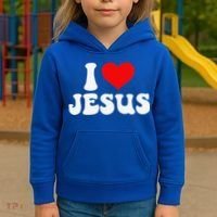 I Love Jesus Bible Christ Kids Hoodie thumb 3