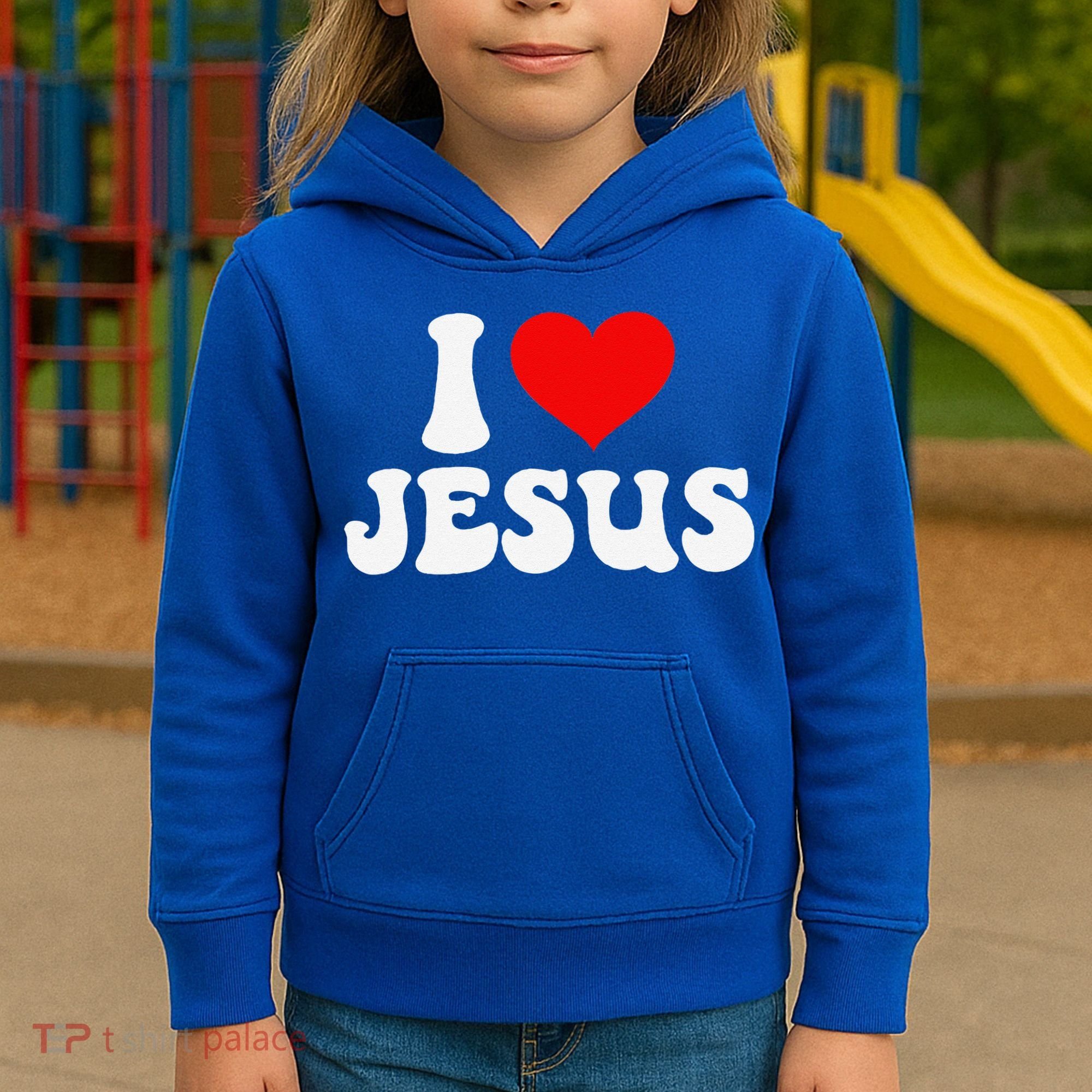 I Love Jesus Bible Christ Kids Hoodie